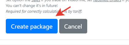 Admin Center Finally create package