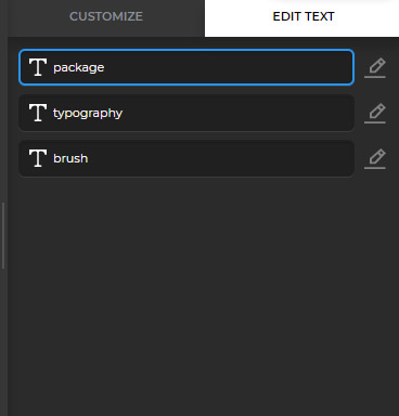 Edit Text Layers into customizer