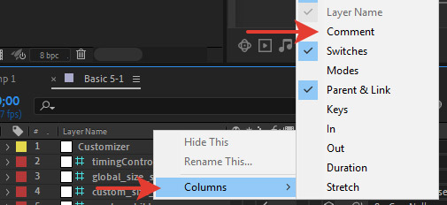 Show comments on layers