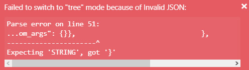 Json Structure Syntax Error