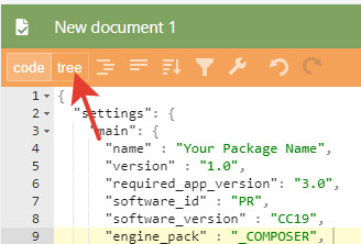 Json Structure on site to tree