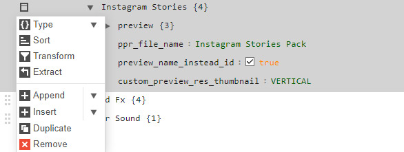 Json Structure Tree View Editable