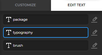 Sample Customizer Text Editor